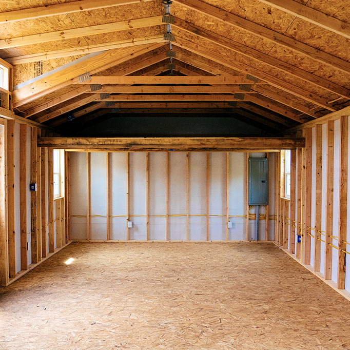 Interior with overhead loft option