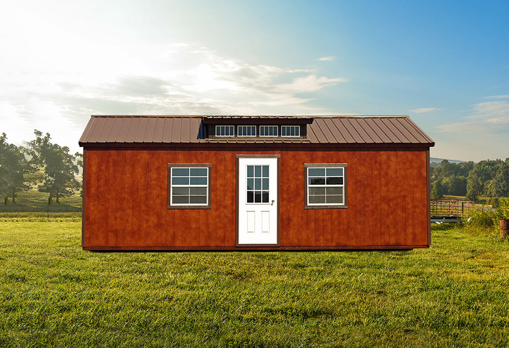 Tiny Home Model With Dormer Windows For Sale near Nashville, Tennessee - Blacks Buildings